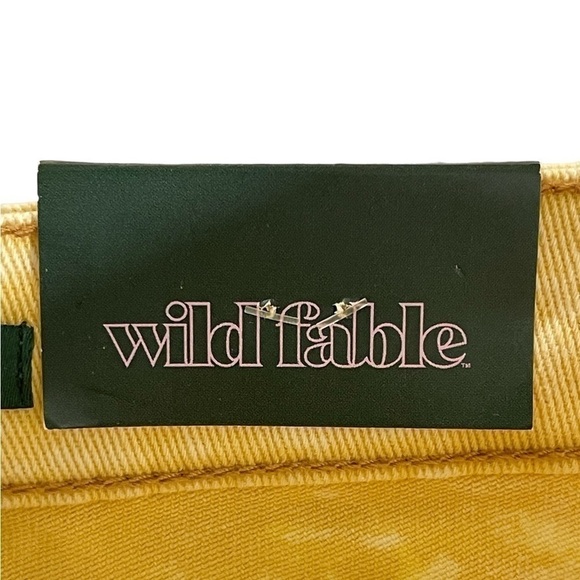 NWT Wild Fable High Rise Utlity Jeans Light Yellow Wash Size 2 - Picture 5 of 9